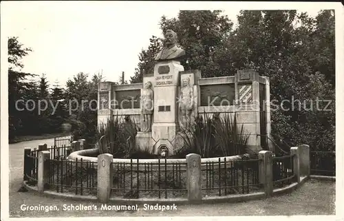Groningen Scholten s Monument Stadspark Denkmal Bueste Kat. Groningen