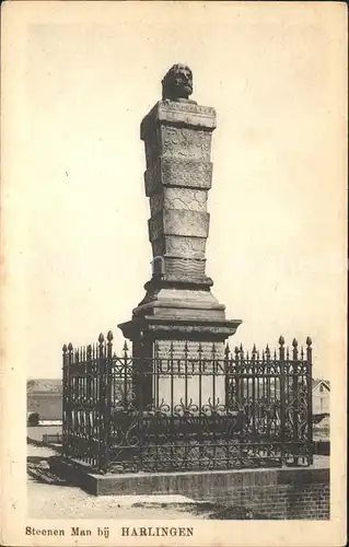 Harlingen Friesland Steenen Man Caspar de Robles Monument Denkmal Kat. Harlingen