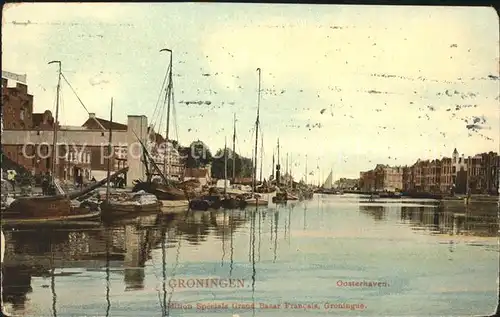 Groningen Oosterhaven Hafen Schiffe Kat. Groningen