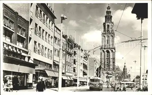 Groningen Groote Markt met Martinitoren Kat. Groningen