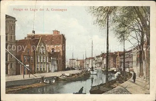 Groningen Hooge en Lage der A Kanal Schiff Kat. Groningen