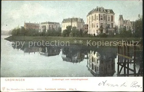 Groningen Zuidersingel over verbindingskanaal Kanal Kat. Groningen