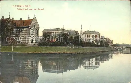 Groningen Zuidersingel over het Kanaal Kanal Kat. Groningen