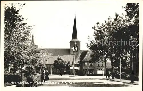 Heerenveen Maasdijkstraat met RK Kerk Kirche Kat. Heerenveen