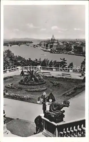 Budapest Aussicht von der koeniglichen Burg Kat. Budapest