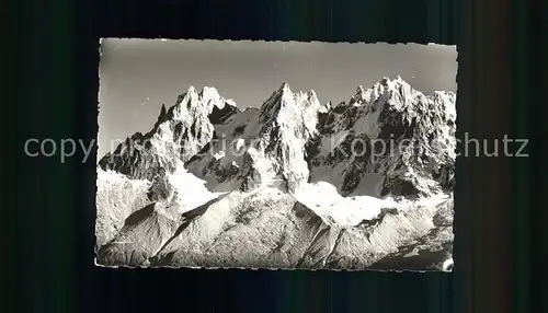 Mont Blanc Coucher de Soleil sur les Aiguilles Kat. Chamonix Mont Blanc