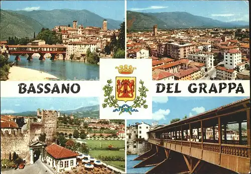 Bassano del Grappa Teilansichten Bruecke Wappen Krone / Bassano Del Grappa /