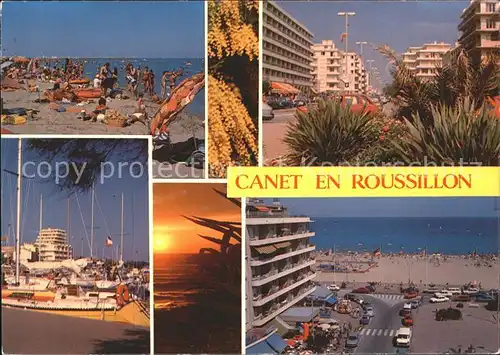 Canet en Roussillon Plage Boulevard Port Coucher du Soleil Kat. Canet en Roussillon