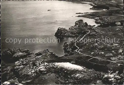 Ploumanac h Chemin des Douaniers Rochers de Squevel Pointe du Diable vue aerienne Kat. Perros Guirec