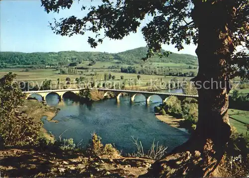 Limeuil Confluent de la Dordogne et de la Vezere vue generale Pont Kat. Limeuil