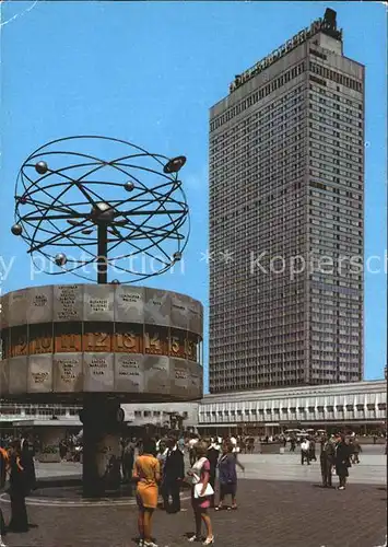 Berlin Urania Weltzeituhr Alexanderplatz Wolkenkratzer Kat. Berlin