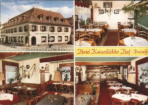 Breisach Rhein Hotel Restaurant Metzgerei Kaiserstuehler Hof Kat. Breisach am Rhein