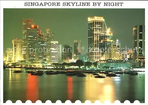 Singapore Skyline by night Kat. Singapore