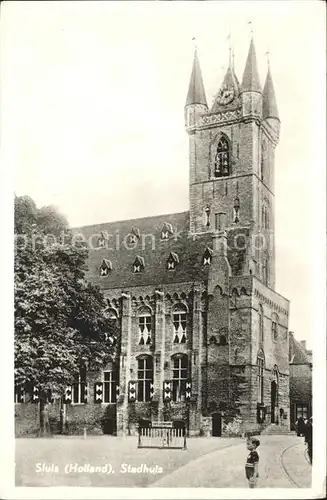 Sluis Netherlands Stadhuis Rathaus Kat. Sluis