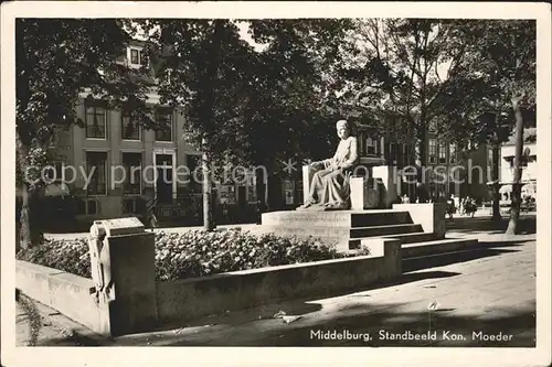 Middelburg Zeeland Standbeeld Kon. Moeder Denkmal Kat. Middelburg