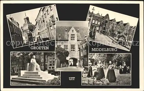 Middelburg Zeeland Kerk Monument Denkmal Bruecke Markt Torbogen Kat. Middelburg