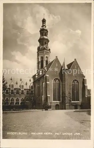 Middelburg Zeeland Nieuwe Kerk met Lange Jan Kat. Middelburg