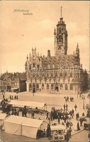 Middelburg Zeeland Stadhuis Markt Rathaus Historisches Gebaeude 16. Jhdt. Kat. Middelburg