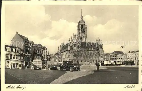 Middelburg Zeeland Markt Stadhuis Rathaus Historisches Gebaeude 16. Jhdt. Kat. Middelburg