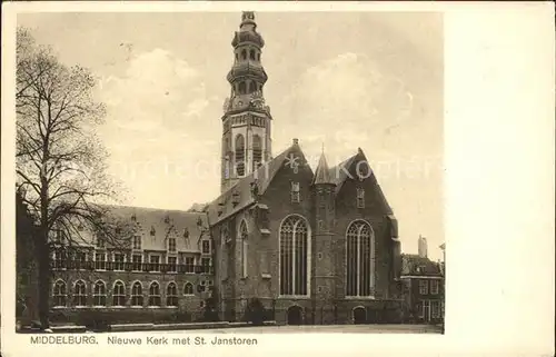 Middelburg Zeeland Nieuwe Kerk met St Janstoren Kat. Middelburg