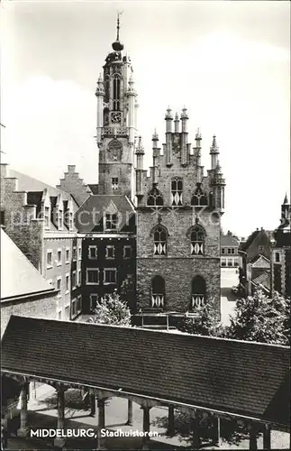 Middelburg Zeeland Stadhuistoren Rathaus Historisches Gebaeude 16. Jhdt. Kat. Middelburg