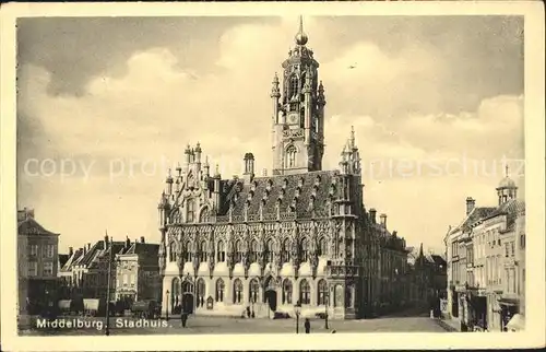 Middelburg Zeeland Stadhuis Rathaus Historisches Gebaeude 16. Jhdt. Kat. Middelburg