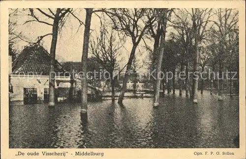 Middelburg Zeeland De oude Visscherij Hochwasser Kat. Middelburg