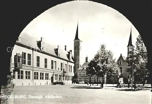 Middelburg Zeeland Doorkijk Abdijplein Abtei Kat. Middelburg