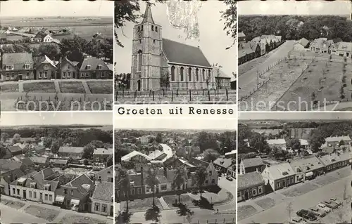 Renesse Teilansichten Fliegeraufnahme Kirche Kat. Renesse