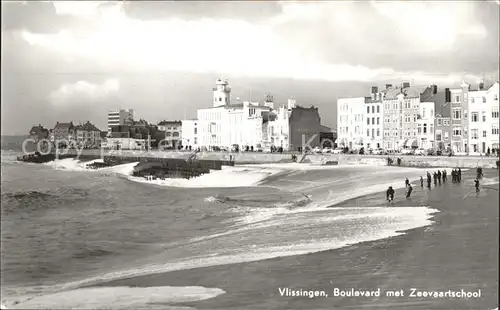 Vlissingen Boulevard met Zeevaartschool Kat. Vlissingen