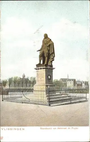 Vlissingen Standbeeld van Admiraal de Ruyter Denkmal Statue Kat. Vlissingen
