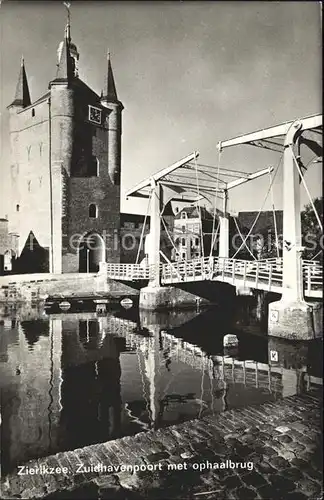 Zierikzee Zuidhavenpoort met ophaalbrug Zugbruecke Kat. Zierikzee