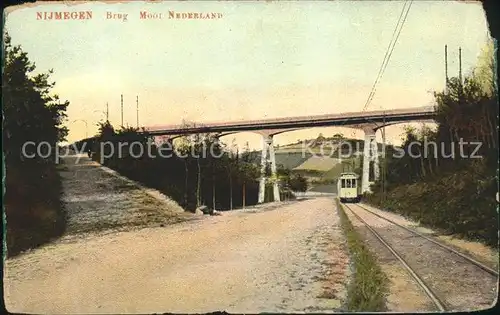 Nijmegen Moot Nederland Strassenbahn Bruecke Kat. Nimwegen Nijmegen