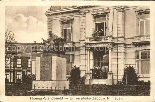 Nijmegen Thomas Standbeeld Universiteits Gebouw Kat. Nimwegen Nijmegen