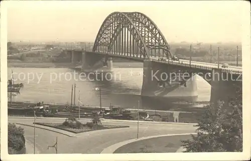 Nijmegen Bruecke Segelboot Lastkahn Kat. Nimwegen Nijmegen