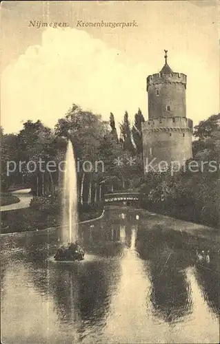 Nijmegen Kronenburgerpark Springbrunnen Kat. Nimwegen Nijmegen