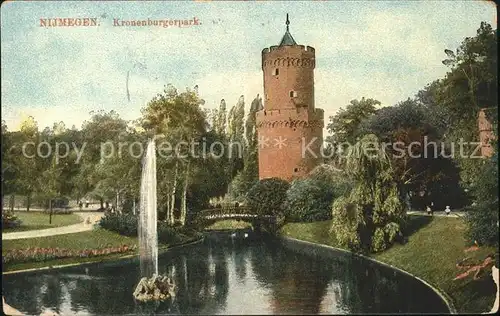 Nijmegen Kronenburgerpark Springbrunnen Kat. Nimwegen Nijmegen