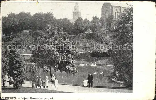 Nijmegen Vijver Kronenburgerpark Kat. Nimwegen Nijmegen