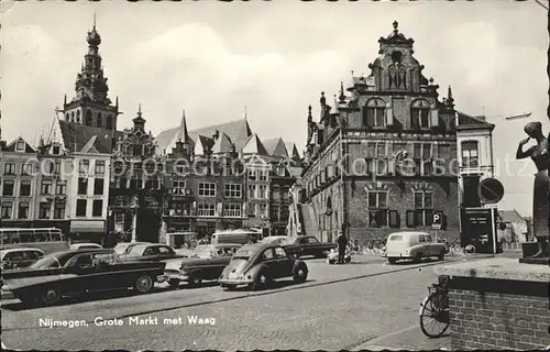 Nijmegen Markt Waag Autos Kat. Nimwegen Nijmegen