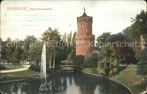 Nijmegen Kronenburgerpark Springbrunnen Kat. Nimwegen Nijmegen