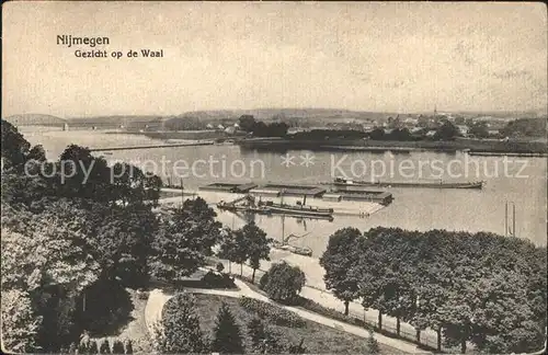 Nijmegen Waal Hafen Dampfer Lastkahn Kat. Nimwegen Nijmegen