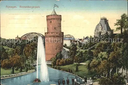 Nijmegen Kronenburgerpark Springbrunnen Kat. Nimwegen Nijmegen