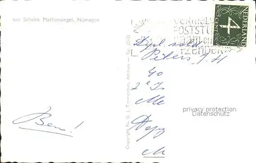 Nijmegen Schaick Mathonsiengel  Kat. Nimwegen Nijmegen