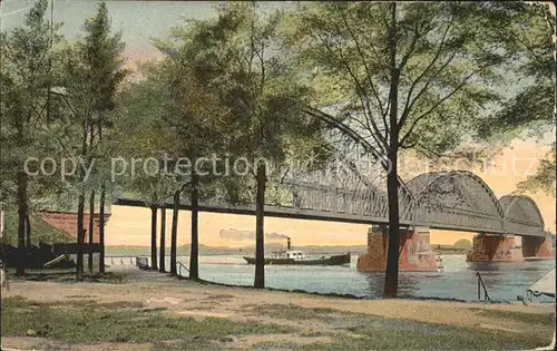 Nijmegen Spoorbrug Waal Dampfer Kat. Nimwegen Nijmegen