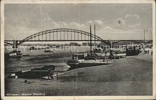 Nijmegen Waalbrug Schiffe Kat. Nimwegen Nijmegen