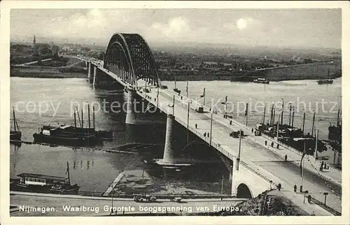 Nijmegen Waalbrug Schiffe  Kat. Nimwegen Nijmegen