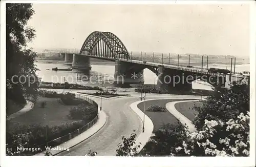 Nijmegen Waalbrug Schiff Kat. Nimwegen Nijmegen