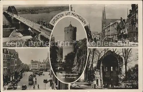 Nijmegen Waalbrug Molenstraat Barbarossa Ruine Kronenburgerpark Kat. Nimwegen Nijmegen