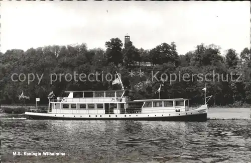 Oosterbeek Bootdienst Arnhem Westerbouwing M.S. Koningin Wilhelmina Kat. Oosterbeek