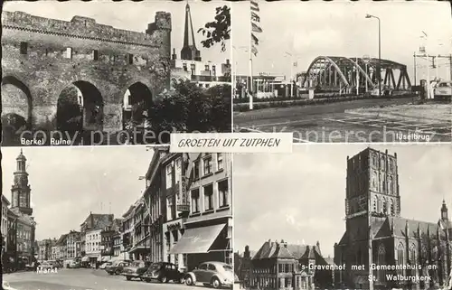 Zutphen Berkel Ruine Ijserlbrug St. Walburgkerk Kat. Zutphen